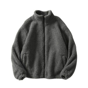 Veste à capuche Sherpa épaisse sweat-shirt polaire zippé chaud d'hiver pour hommes logo personnalisé vêtements de travail d'extérieur - Product Image 1