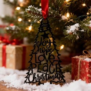 Adorno de Árbol de Metal Negro Hecho a Mano, Decoración Colgante Elegante para Navidad Festiva y Decoración del Hogar Durante Todo el Año, de la India - Product Image 4