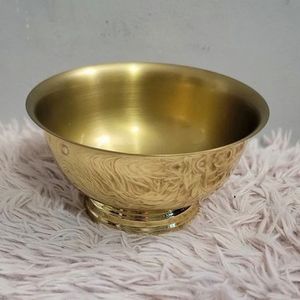 Luxury premium brass serving bowl ideal for holiday dinners large <b>family</b> gatherings catering businesses and event <b>planners</b> - Product Image 6