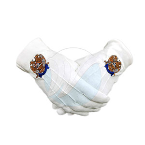 Protección de manos Casual Wear Guantes masónicos Alto rendimiento 100% Guantes masónicos hechos de algodón - Product Image 1