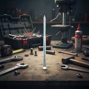 Vis à bois à tête fraisée en acier au carbone modèle PDC 2, filetage grossier, finition oxyde noir, métrique/pouce, classe 4, haute résistance - Product Image 1