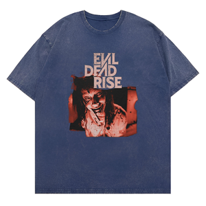 T-shirt unisexe d'horreur Evil <span class=keywords><strong>Dead</strong></span> <span class=keywords><strong>Rise</strong></span> avec graphisme vieilli, décontracté, pour Halloween, style film, 2026 - Product Image 2