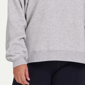Meilleure vente OEM logo personnalisé imprimé femmes qualité polaire sweat-shirt surdimensionné col rond petit quantité minimale de commande sweats à capuche tricotés pour l'hiver - Product Image 5