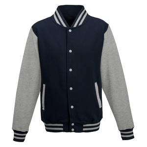 Veste de baseball universitaire unisexe avec manches contrastées Classic College Letterman Bomber Jacket Custom Teamwear - Product Image 6