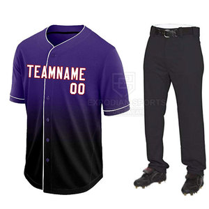 Uniforme de béisbol de alta calidad, ligero, transpirable, cómodo, diseño de logotipo personalizado, conjunto de uniforme de béisbol, precio barato - Product Image 1