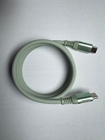 Câble de données OEM à charge rapide magnétique, conducteur en cuivre blindé à 4 cœurs, matériau TPE, vert, 66W 5V 3A, USB Type C vers Type C, silicone
