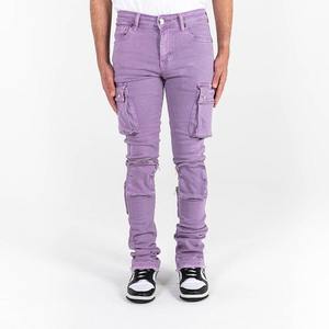 Best Quality Custom Men Casual <b>Jeans</b> Pants Winter Breathable Canvas <b>Elastic</b> Waist OEM Stylish - Product Image 2