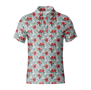 Camiseta de Golf de Alta Calidad para Hombre, Antiarrugas, de Poliéster y Spandex, de Secado Rápido, Ropa Deportiva, Servicio OEM - Product Image 1
