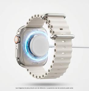 Montre connectée Ultra 4 Plus avec écran AMOLED, longue autonomie, chargeur magnétique W02, montre connectée de sport et de fitness, blanc et noir avec protection - Product Image 3