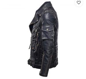 Vestes en cuir pour hommes avec étiquette personnalisée moto fabriquée en usine taille confortable Offres Spéciales pour vestes en cuir pour hommes - Product Image 4