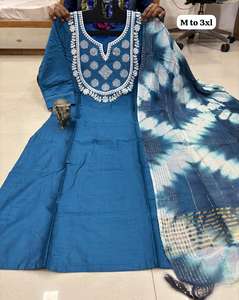 Venta caliente de muselina Chanderi de buena calidad con bordado Kurti y fabricante Dupatta DE LA India a la tarifa más baja - Product Image 4