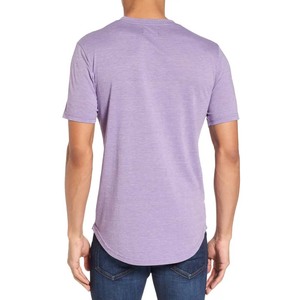 Chemise Henley en lin à manches longues, T-shirts décontractés style hippie, T-shirts en coton de bambou en gros, T-shirts personnalisés à marque privée, T-shirts écologiques - Product Image 6