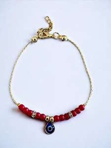 Bracelet en acier inoxydable plaqué pierres de zircon imitation perle DAFNI BIG PAZAR - Cadeau tendance fabriqué à Istanbul - Product Image 3