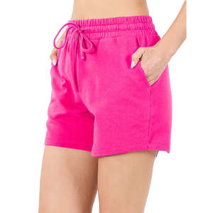 Shorts de sport décontractés pour femmes, coupe ajustée, taille élastique, respirants, en spandex/polyester, vente directe d'usine, prix bas - Product Image 6