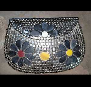 Bolso de mano de mosaico para bodas y ocasiones especiales, bolso de mano de mosaico hecho a mano con marco de Metal de latón para amantes de la moda - Product Image 6