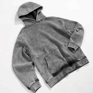 Sweat-shirts en polaire pour hommes OEM, 100% coton, logo personnalisé |   Vente en gros directe d'usine |   Pull à col rond avec poche, marque privée - Product Image 3