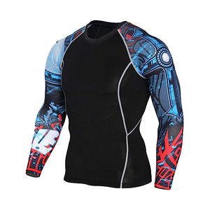 ชุดป้องกันผดผื่นสำหรับผู้ชายผ้าสแปนเด็กซ์/ โพลีเอสเตอร์ระบายอากาศได้ดี - Product Image 4