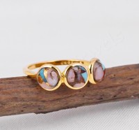 Bonne qualité en gros classique mariage bijoux en pierres précieuses véritable 925 en argent Sterling personnalisé bague fine éternité vermeil usine