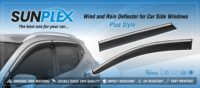 Déflecteurs de Vitres de Voiture 4 Pièces Durables et Très Vendus en ABS/Acrylique Noir Brillant, Résistants à la Pluie, pour Toyota Corolla Sunplex
