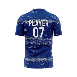 Camiseta de Fútbol Transpirable Personalizada de Alta Calidad, Uniforme de Fútbol Profesional Azul, Camiseta de Fútbol para Hombre - Product Image 5