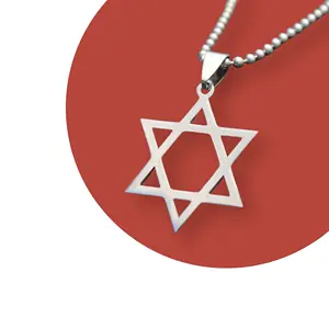 Pendant Necklace Beads Chain Sterling Silver Hexagram Star of David with 23 Inches Gift CLASSIC Environmental Friendly Necklace