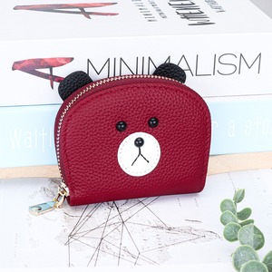 Ando Bag - Tarjetero de piel auténtica de vaca para mujer, billetera compacta tipo acordeón con cremallera - Product Image 5
