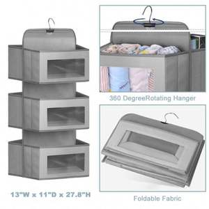Foldable 6 Tier <b>Shelf</b> Hanging Closet Organizer, 6 <b>Shelves</b> Closet Hanging <b>Shelf</b> with 2 Sturdy Hooks for Storage - Product Image 4