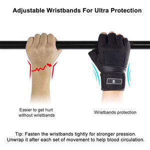 Gants de fitness en cuir de qualité pour hommes et femmes Gym Training Sports Exercise Haltérophilie-en vente! - Product Image 2