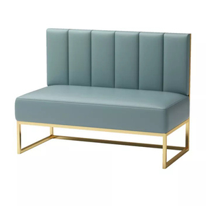 Sofá contemporáneo de 1,2 m SFB68072 con estructura de hierro y tapicería de piel sintética capitoné - Product Image 1