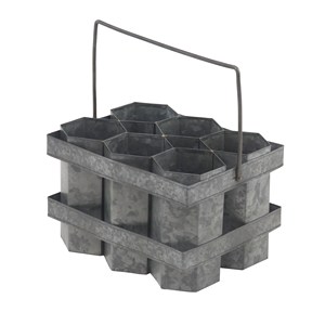 <b>Top</b> Selling Metal 6 Bottle Holder Beer Bottle Holder Caddy High Quality Galvanized Bar & Picnic <b>Tools</b> - Product Image 2