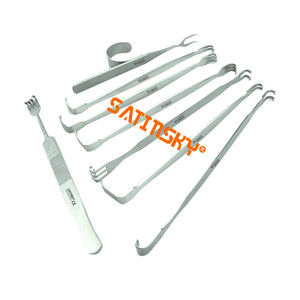 Herramienta manual de doble cabezal para pestañas y retractor para uso quirúrgico oftalmológico y dental, certificado CE - Product Image 1