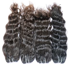 Vente en gros de cheveux ondulés bruts naturels à cuticule alignée 100% vendeurs de cheveux indiens Remy styles de cheveux humains vierges à vague lâche - Product Image 5