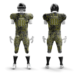 Uniformes de football américain à impression numérique de haute qualité adultes logo brodé personnalisé à manches courtes grande taille 100% polyester - Product Image 2