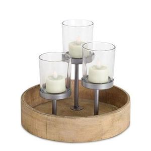 Linterna de vela de madera blanca lavada - Product Image 6