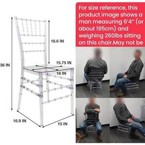 Sillas Chiavari Modernas de Acrílico Transparente para Bodas, Fiestas y Recepciones - Product Image 4
