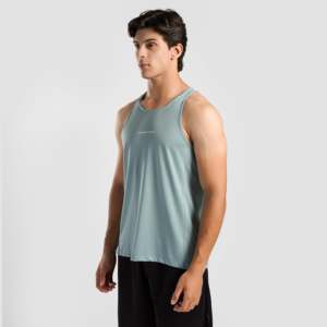 เสื้อฮู้ด GAI Power Tank (สีมิ้นท์)-ทรงปกติสำหรับผู้ชาย เสื้อผ้ากีฬาระบายอากาศดี ตกแต่งด้วยเทคนิค 3D Rhinestone ไซส์ XL เหมาะสำหรับการเพาะกาย ออกกำลังกาย และใช้ในยิม - Product Image 3