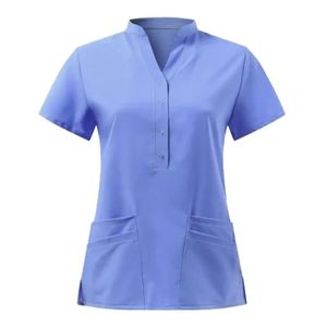 Haut de blouse médicale moderne pour médecins et infirmières |   Résistant à la transpiration |   Vêtements d'hôpital faciles d'entretien - Product Image 2