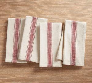 Servilletas de algodón con patrón de rayas americanas ecológicas hechas a mano para bodas reuniones familiares lavables para restaurantes por ITHL - Product Image 1