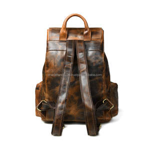 Sac à dos en cuir véritable, élégant, durable, de qualité supérieure, design spacieux, bretelles confortables, parfait pour les voyages et le travail - Product Image 6