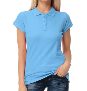 Chemise décontractée unie personnalisée pour femme, 100 % coton, 220 GSM, tricotée, imprimée numériquement, respirante et à séchage rapide, vente en gros - Product Image 3