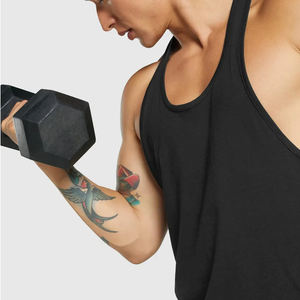 คอลเลกชันใหม่ยิมฟิตเนสผู้ชายเสื้อกล้ามที่กําหนดเองUSAขนาดยืดผู้ชายTanktops Singletsผู้ชายTanktops Ribbedโลโก้ที่กําหนดเอง - Product Image 1