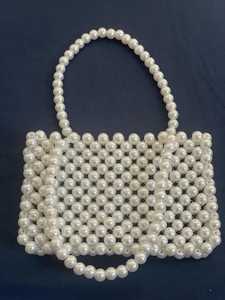 Bolso Hobo con cuentas de perlas de marfil, bolso llamativo hecho a mano | Bolso de hombro elegante con cuentas | Bolso de novia de Estilo Vintage | - Product Image 4