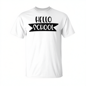 T-shirt Hello School pour le premier jour d'école, pour enfant et professeur - Product Image 2