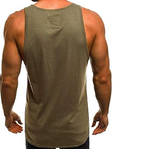 Camiseta sin mangas para hombre de alta calidad Camiseta sin mangas de algodón elegante y de moda Tejido de punto transpirable Hecho en Bangladesh - Product Image 3