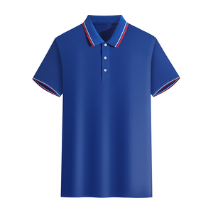 Polo liso de golf de manga corta con logotipo personalizado para hombre, 100% de algodón, bordado de alta calidad, logotipo personalizable de punto de gran tamaño - Product Image 4