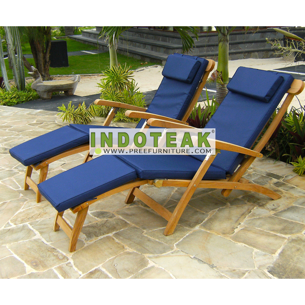 Teak Stoomboot Stoel Tuinmeubelen Met Kussens En Kussens-Premium Tuinmeubilair-Luxe Teak Patio Meubelen Leverancier