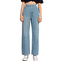 Pantalon cargo gothique pour femme grande taille, taille mi-haute, jambe large évasée, en denim de coton extensible, hiver, avec logo personnalisé, vente en gros OEM 2025