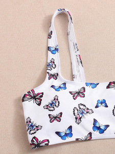 Ensemble bikini 2 pièces écologique pour femme 2025 avec appliques en dentelle et strass à pampilles – Vente en gros - Product Image 4