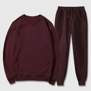 Survêtement hommes survêtement ensemble décontracté couleur unie pull à manches longues sweat chemises cordon pantalons longs hiver automne tenues - Product Image 4