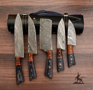 Juego de cuchillos de Chef de acero de Damasco personalizable al por mayor regalo de cocina para Navidad Pascua cumpleaños boda para novia - Product Image 1